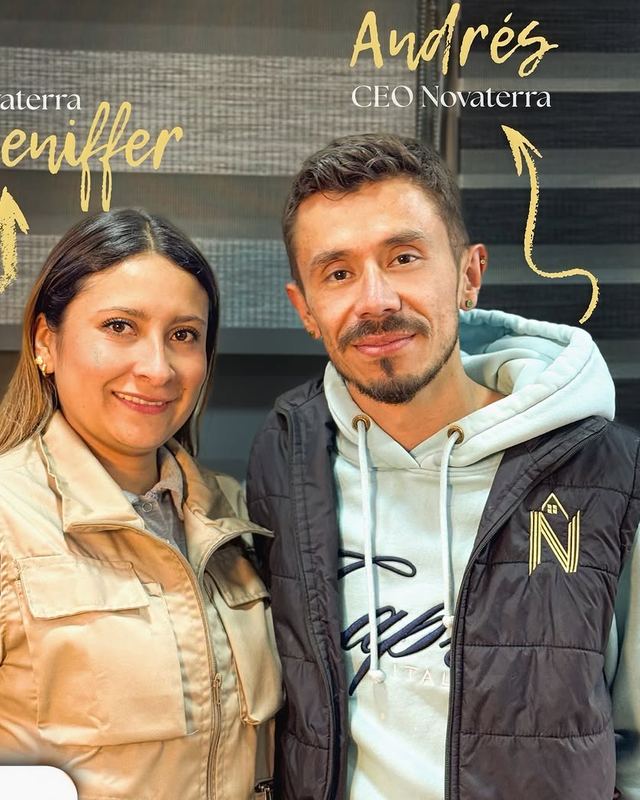 Jeniffer y Andrés, fundadores de Novaterra